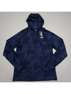New Rhone Camo Midweight Hoodie Goldfusion Wicking UPF 50+ Athleisure Medium